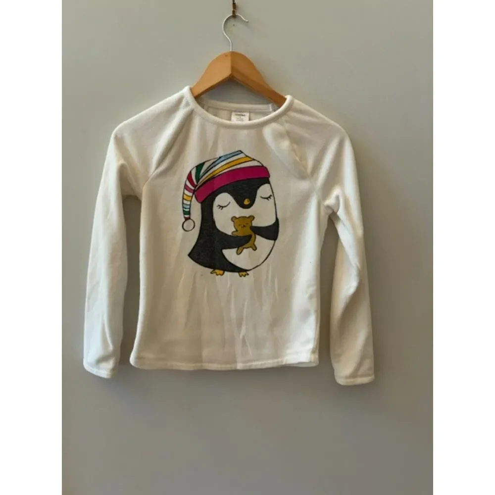 Lands' End Kids Penguin Fleece Pajama Set | Size 14 | EUC